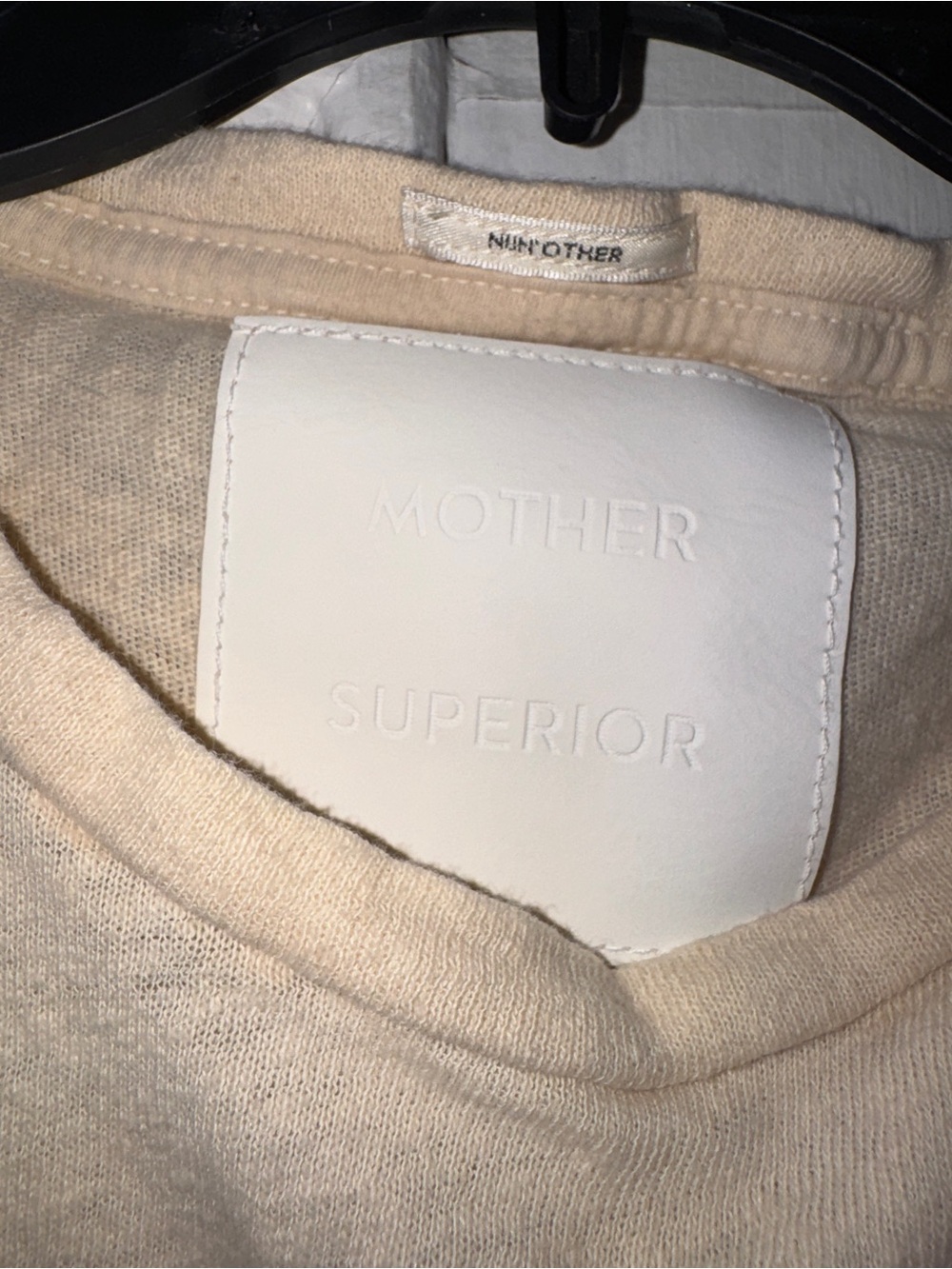 MOTHER Cream Short-Sleeve 'Superstition' Graphic Tee with Navy Print - Picture 2 of 4